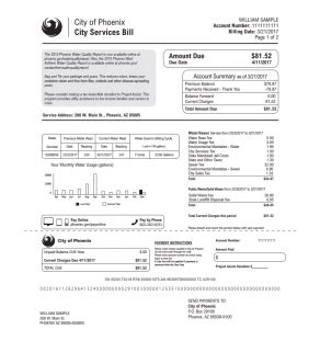 city of phoenix water bill phone number|Water Services City Services Bill Payment Services.